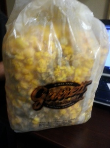 If you haven't had Garrets Popcorn. I don't know what you're doing with your life. If you're not from Chicago, I am terribly sorry :P I got the Jumbo Chicago Mix, 17 bucks. I devoured it with a burning passion. 